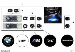 LED DOOR PROJECTOR diagram for BMW 2 Series F45 Active Tourer LCI 218dX