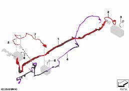 BATTERY CABLE/EARTH CABLE diagram for BMW X5 G05 40i