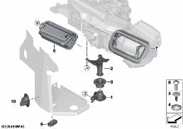 Divers passe-câbles / joints diagram for BMW Rolls-Royce Cullinan RR31 Cullinan