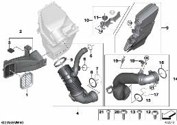 AIR DUCT diagram for BMW X7 G07 40iX