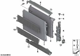 COOLANT RADIATOR MOUNTING HARDWARE diagram for BMW 3 Series G20 Sedan 330i
