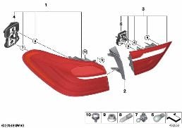 REAR LIGHT diagram for BMW X4 F26 20dX