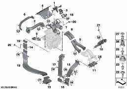 Conduite d'air diagram for BMW Rolls-Royce Cullinan RR31 Cullinan