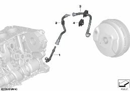 VACUUM LINE FOR BRAKE BOOSTER diagram for BMW 3 Series G20 Sedan 320dX