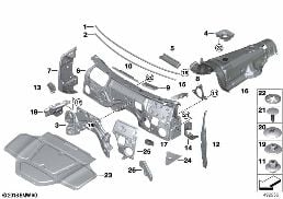 SOUND INSULATING FRONT diagram for BMW X3 G01 30i