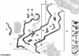 COOLANT HOSES FOR AUXILIARY HEATER