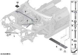 Versterking carrosserie diagram for BMW Rolls-Royce Cullinan RR31 Cullinan