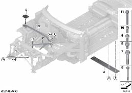 Renforcement carrosserie diagram for BMW Rolls-Royce Phantom RR11 Phantom