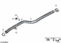 촉매기/앞 소음기 diagram for BMW 5 Series G30 530d