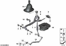 GEARSHIFT MANUAL TRANSMISSION diagram for BMW 3 Series G20 Sedan 318d