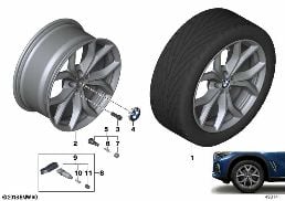 BMW кол.с л/с диск.V-обр.спицы 735 - 19