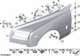 Fiancata anteriore/Pezzi montabili diagram for BMW Rolls-Royce Phantom RR11 Phantom