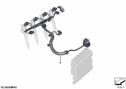 ENGINE WIRING HARNESS diagram for BMW 3 Series G20 Sedan 320dX