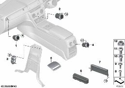 Grille de sortie d'air diagram for BMW Rolls-Royce Cullinan RR31 Cullinan