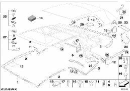 소프트톱,설치부품 diagram for BMW 3 Series E46 318Ci