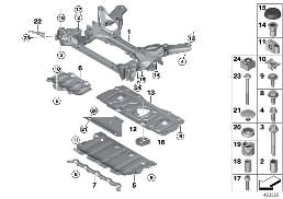 FRONT AXLE SUPPORT diagram for BMW 4 Series G22 Coupé LCI 420d