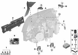 ชิ้นส่วนแยก ไฟหน้า diagram for BMW X5L G18 X5 30LiX