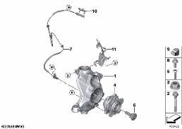 SWIVEL/WHEEL BEARING, FRONT, AWD diagram for BMW 3 Series G20 Sedan 330dX