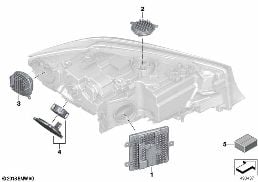 SINGLE PARTS, HEADLIGHT ELECTRONICS diagram for BMW 3 Series G28 Sedan 330Li