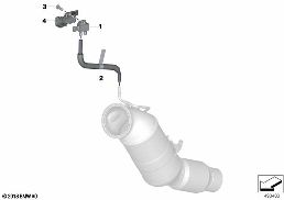 Sensores filtro part.gas./piezas montad. diagram for BMW 5 Series G30 LCI 520i