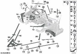 REINFORCEMENT FOR BODY, FRONT diagram for BMW 4 Series F32 428i
