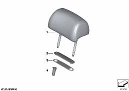 Encosto de cabeça do banco traseiro diagram for BMW Rolls-Royce Cullinan RR31 Cullinan
