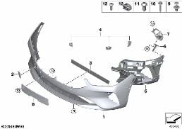 TRIM COVER, FRONT diagram for BMW 8 Series G14 Convertible 840dX