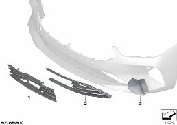 TRIM, DECOR ELEMENTS, FRONT diagram for BMW 8 Series G14 Convertible 840dX