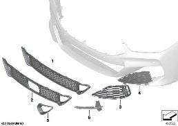 M TRIM DECOR ELEMENTS, FRONT diagram for BMW 8 Series G14 Convertible 840dX