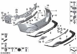 M TRIM, REAR diagram for BMW 8 Series G14 Convertible 840dX