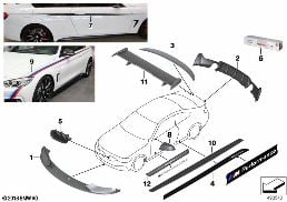 M PERFORMANCE ACCESSORIES diagram for BMW 4 Series F33 425d