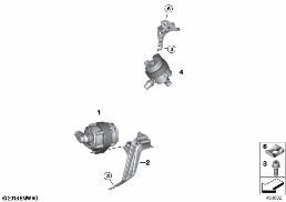 電動ウォーター ポンプ/マウント diagram for BMW X3 G01 M40iX