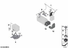 Pièces de montage batterie diagram for BMW Rolls-Royce Cullinan RR31 Cullinan