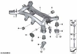 REAR AXLE CARRIER diagram for BMW 3 Series G21 Touring 320i