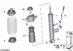 SPRING STRUT REAR / VDC diagram for BMW 4 Series G22 Coupé LCI 420d