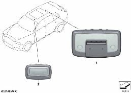 Plafonniers toit diagram for BMW Rolls-Royce Cullinan RR31 Cullinan