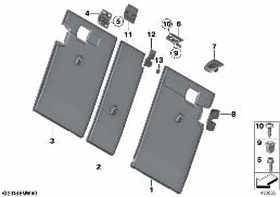 R シート カバー diagram for BMW X3 F25 20dX