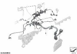 ENGINE WIRING HARNESS MOTOR MODULE 2 diagram for BMW 4 Series G26 Gran Coupé 420i