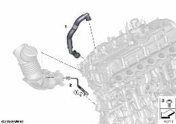 CRANKCASE-VENTILATION diagram for BMW 4 Series G26 Gran Coupé M440iX