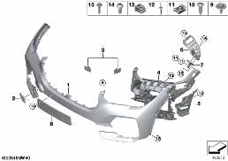 饰板 前部 diagram for BMW X5 G05 40iX