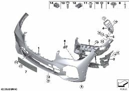 M 饰板 前部 diagram for BMW X5 G05 40iX