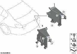 HOLDER POWER CONTROL UNIT PCU diagram for BMW 5 Series G30 520i