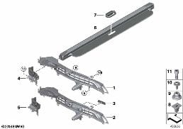 复式卷帘 diagram for BMW X5 G05 40iX