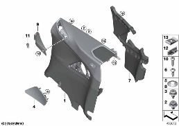 SIDE TRIM PANEL diagram for BMW 8 Series G14 Convertible 840dX