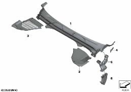 TRIM, WINDSHIELD COWL, OUTER diagram for BMW 8 Series G14 Convertible 840dX