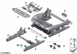 Fotel przedni, rama fotela diagram for BMW Rolls-Royce Ghost RR21 Ghost
