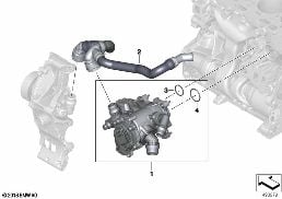 COOLING SYSTEM-THERMOSTAT HOUSING diagram for BMW 2 Series F46 Gran Tourer 218i
