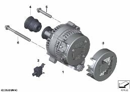 ALTERNATOR diagram for BMW 2 Series F46 Gran Tourer 220i