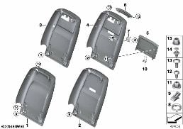 Banco dianteiro, painel traseiro I diagram for BMW Rolls-Royce Cullinan RR31 Cullinan