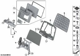 Banco dianteiro, painel traseiro II diagram for BMW Rolls-Royce Cullinan RR31 Cullinan